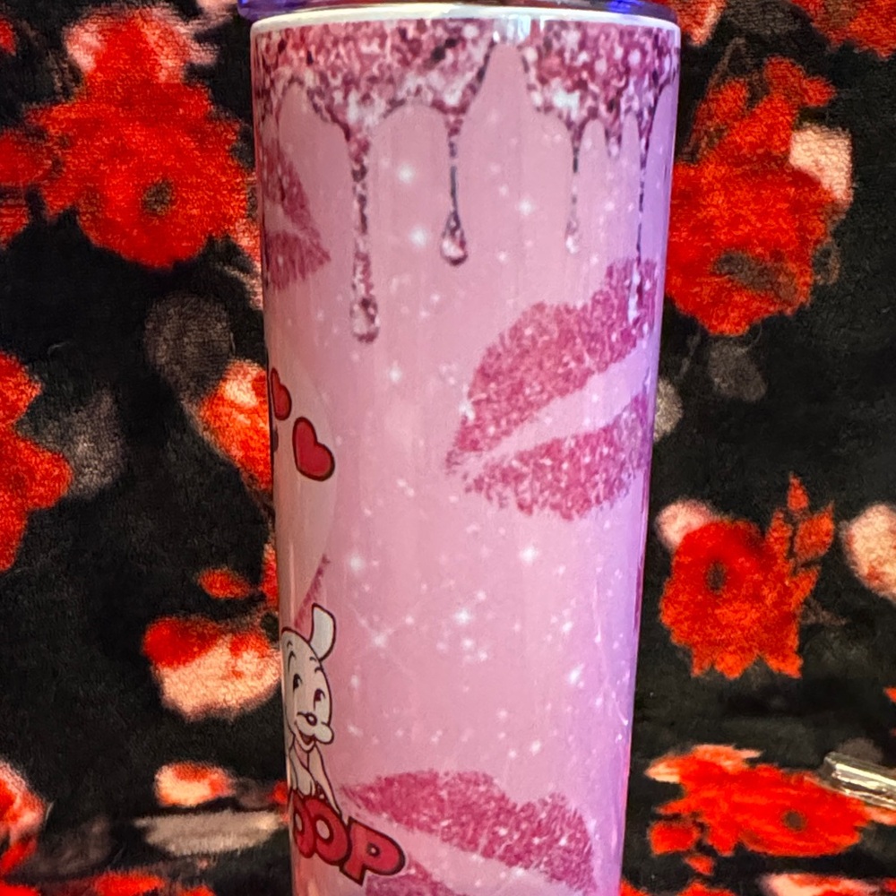 Betty Boop Sublimated Skinny Tumbler Pink - Picture 4 of 5
